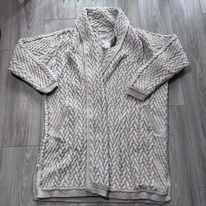 Aran Crafts Cream Cable Knit Cardigan
